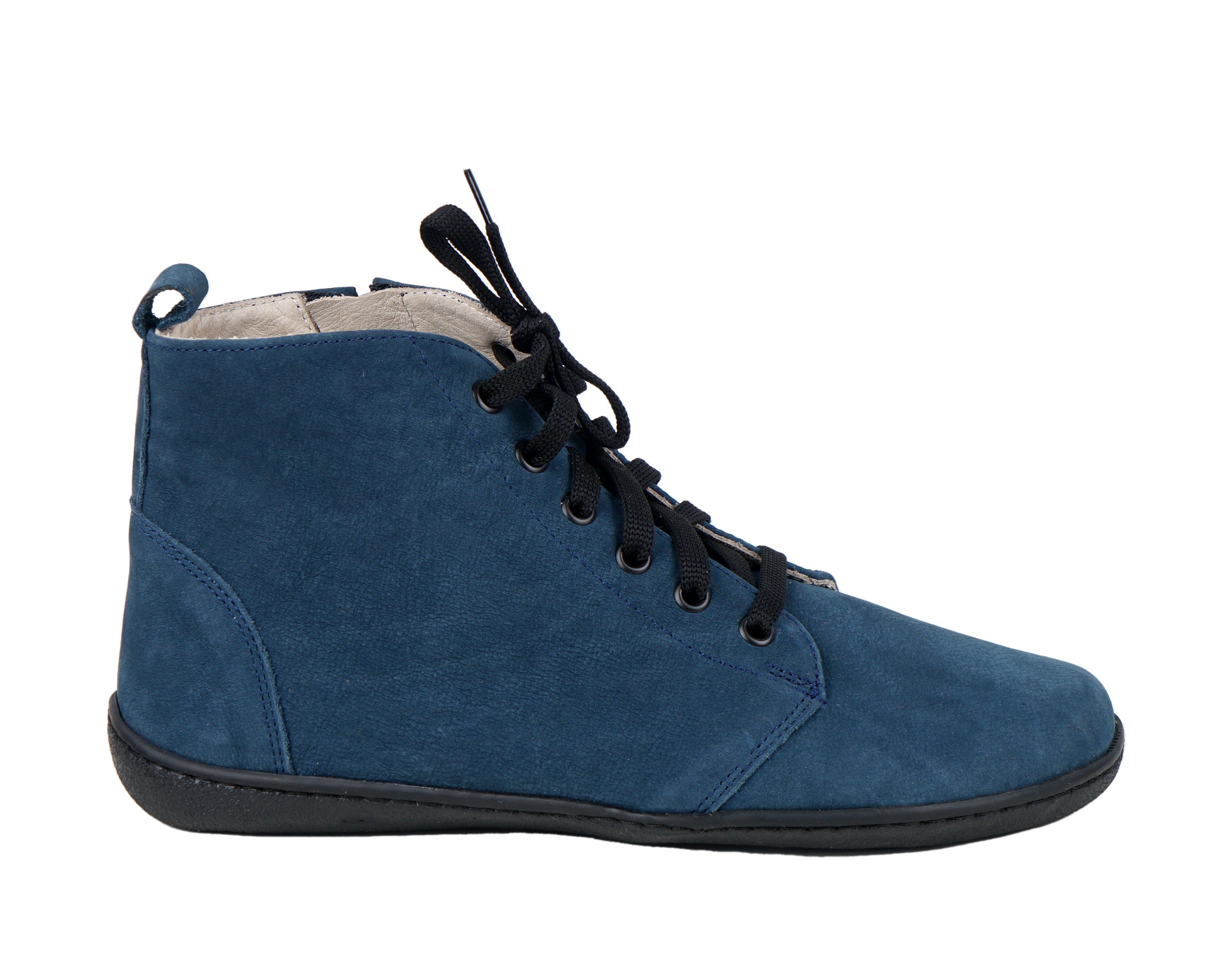 Jeans Short Boots Wide Barefoot Shoes Nubuck Leather Handmade Rubber Outsole 