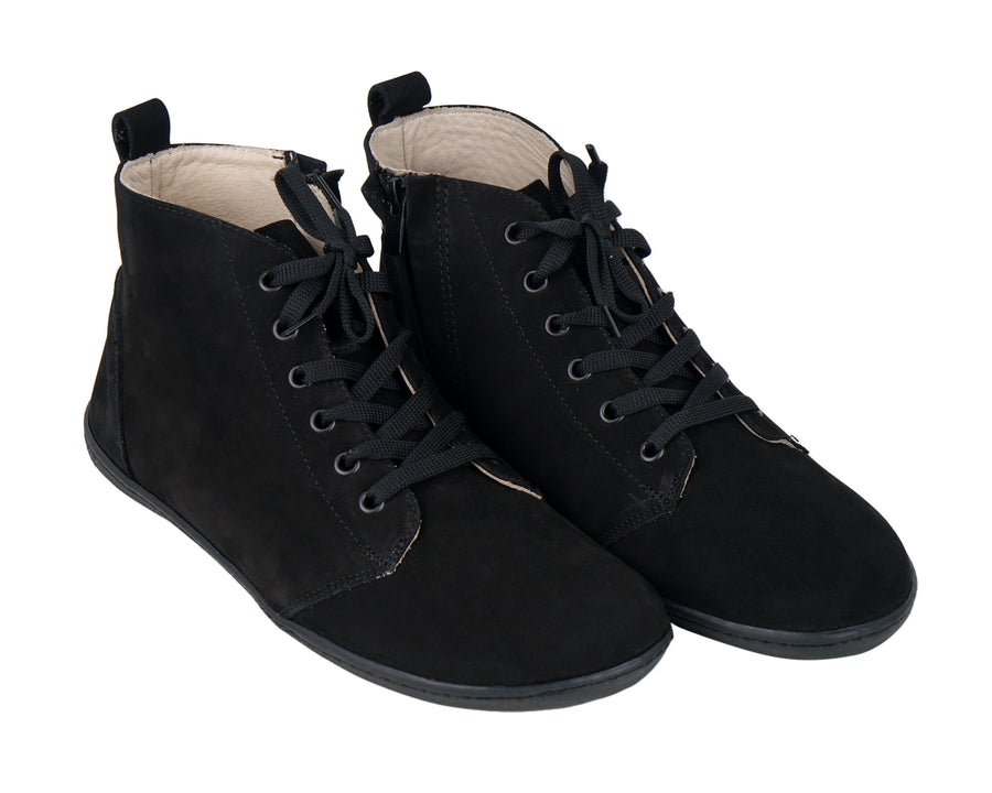 Nubuck Barefoot Short Boots — Rubber Sole
