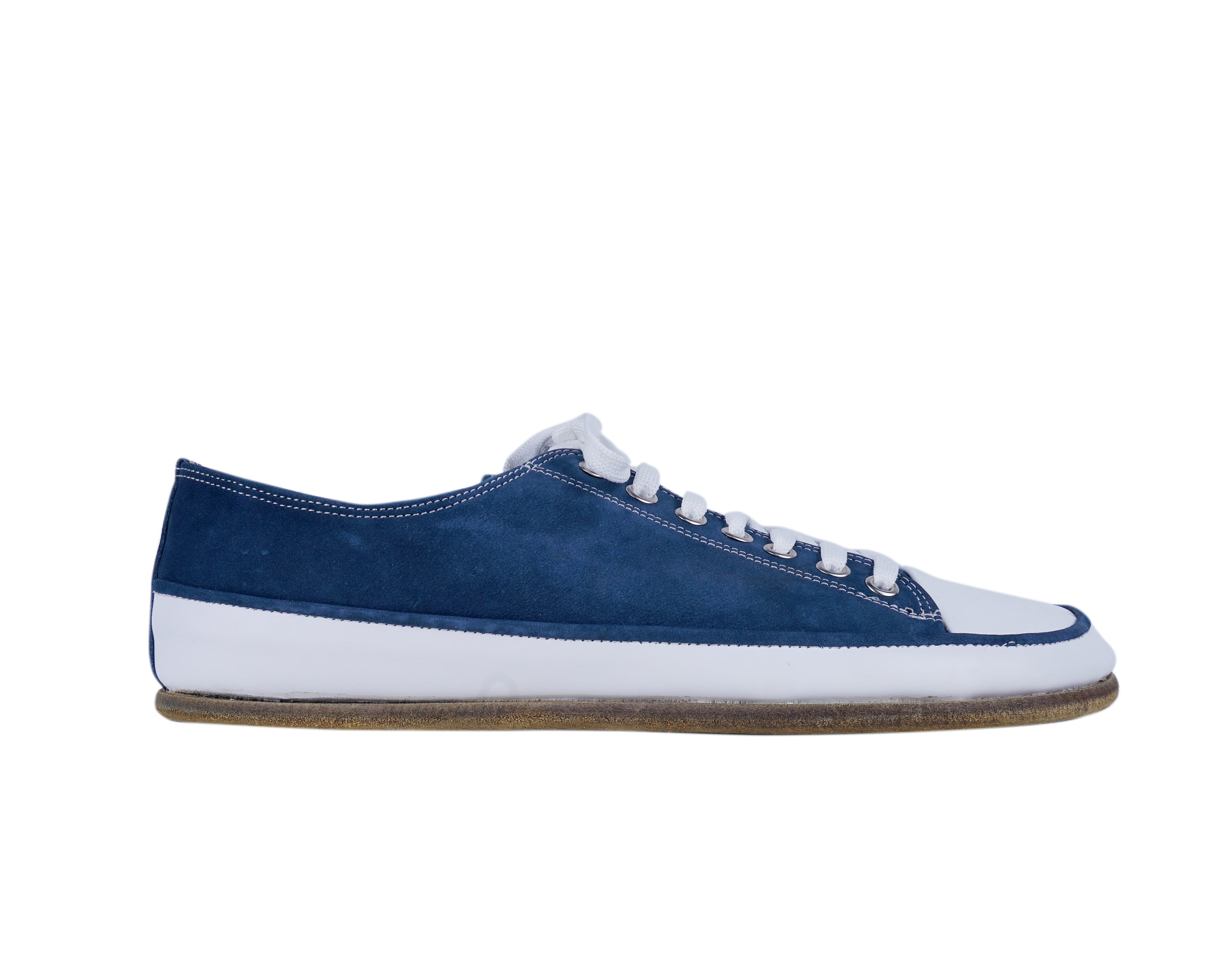 Jeans Converse Style Wide Barefoot Nubuck Leather Handmade Shoes 