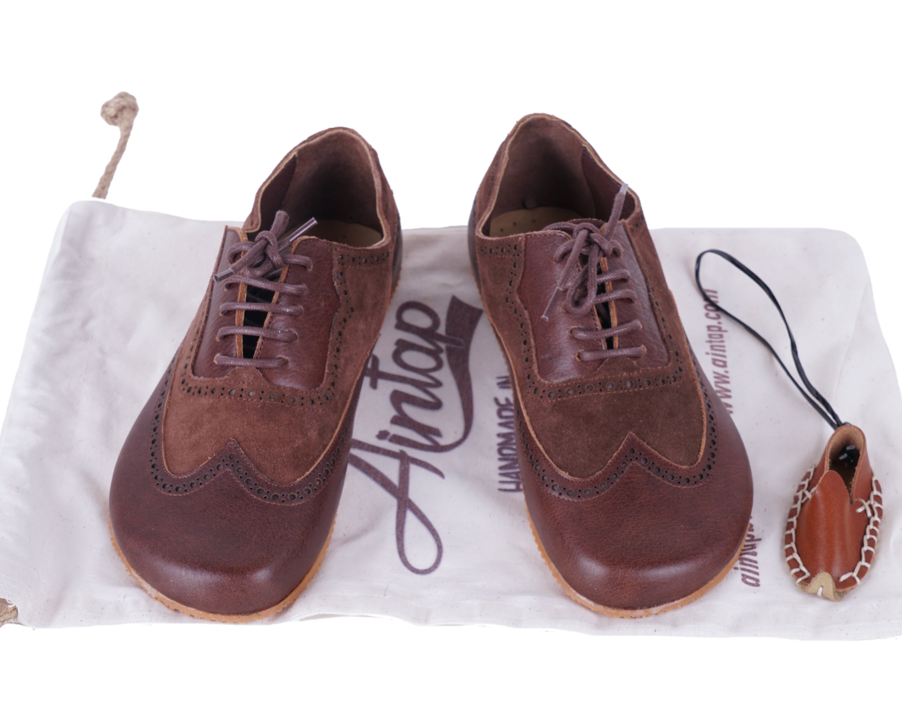 Dark Brown Moccasins Wide Barefoot Shoes Smooth Leather Handmade 6mm Rubber Outsole 