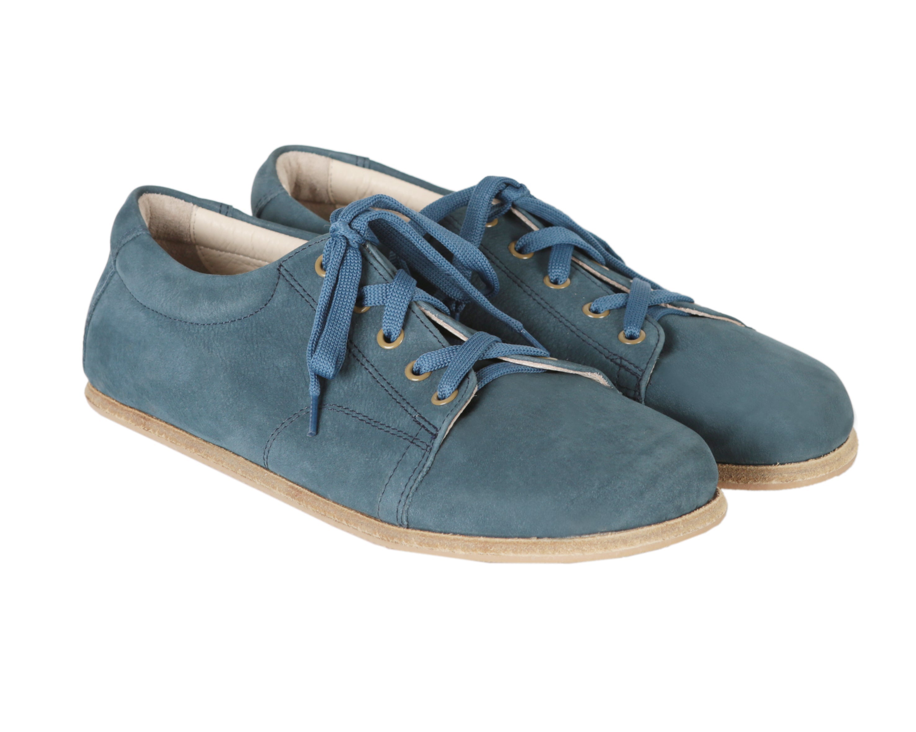 Jeans Sneaker Wide Barefoot Nubuck Leather Handmade Shoes 