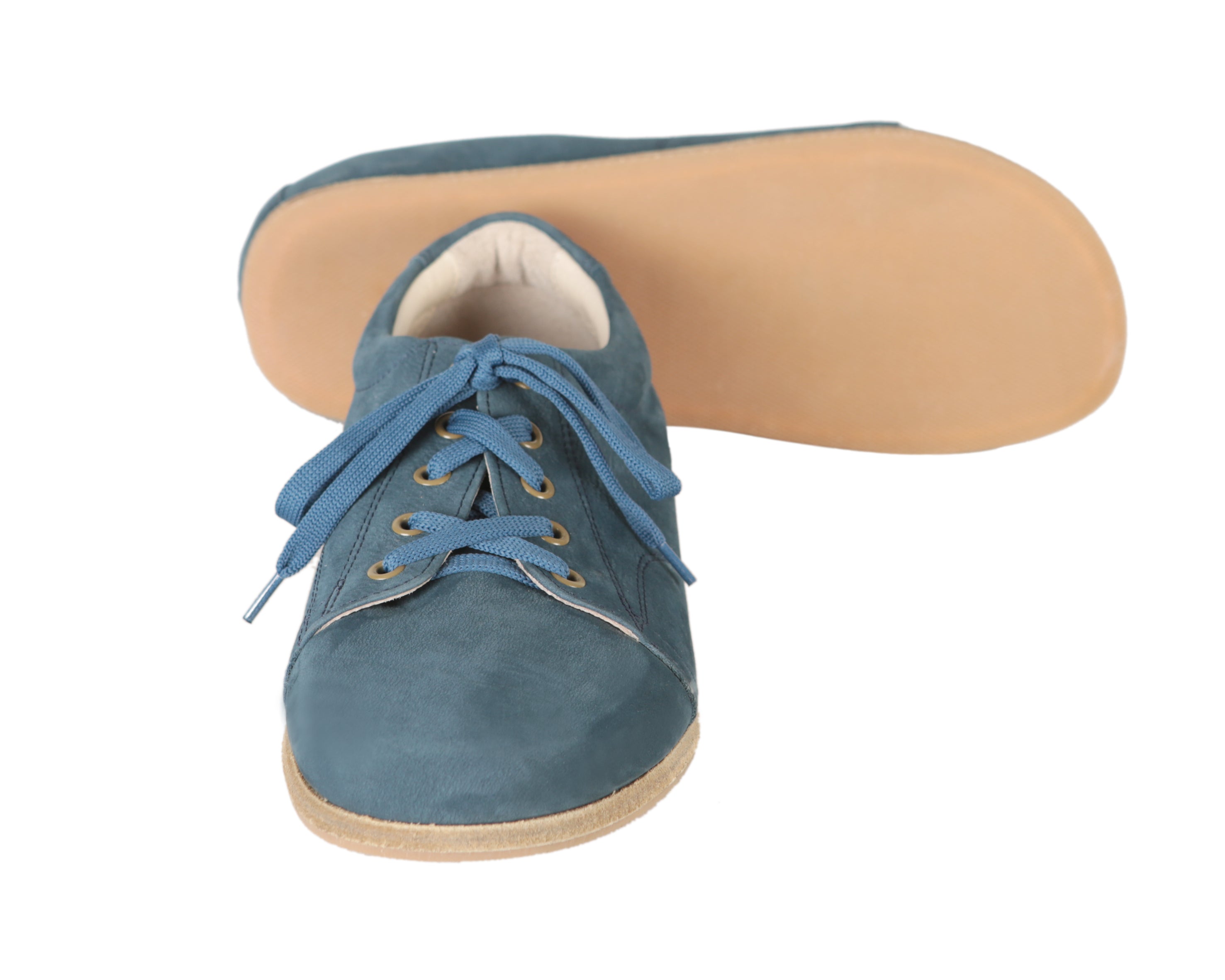Jeans Sneaker Wide Barefoot Nubuck Leather Handmade Shoes 