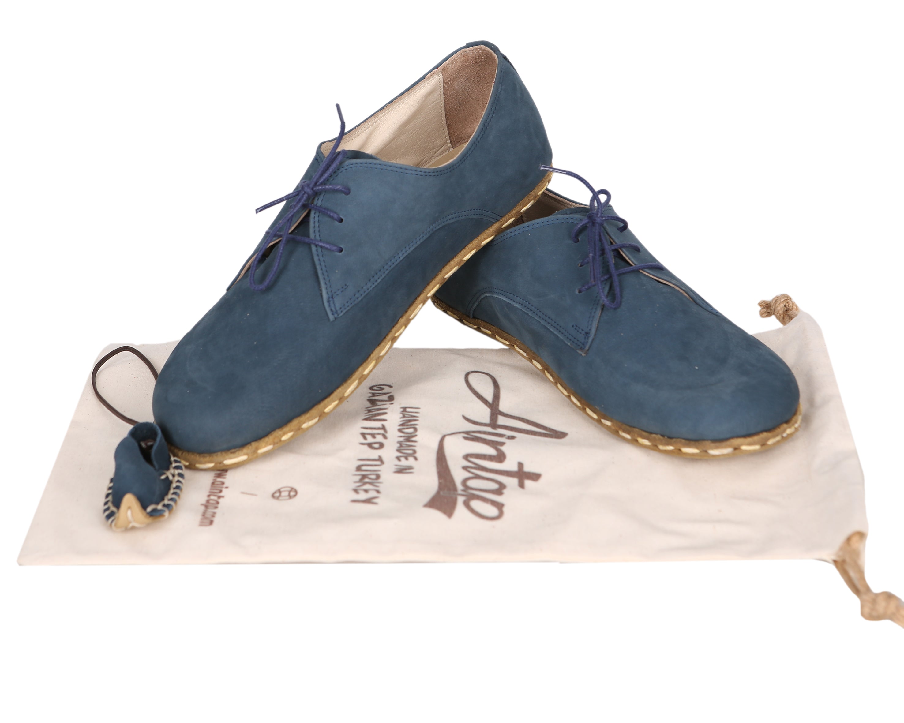 Jeans Oxford Wide Barefoot Nubuck Leather Handmade Sport Shoes