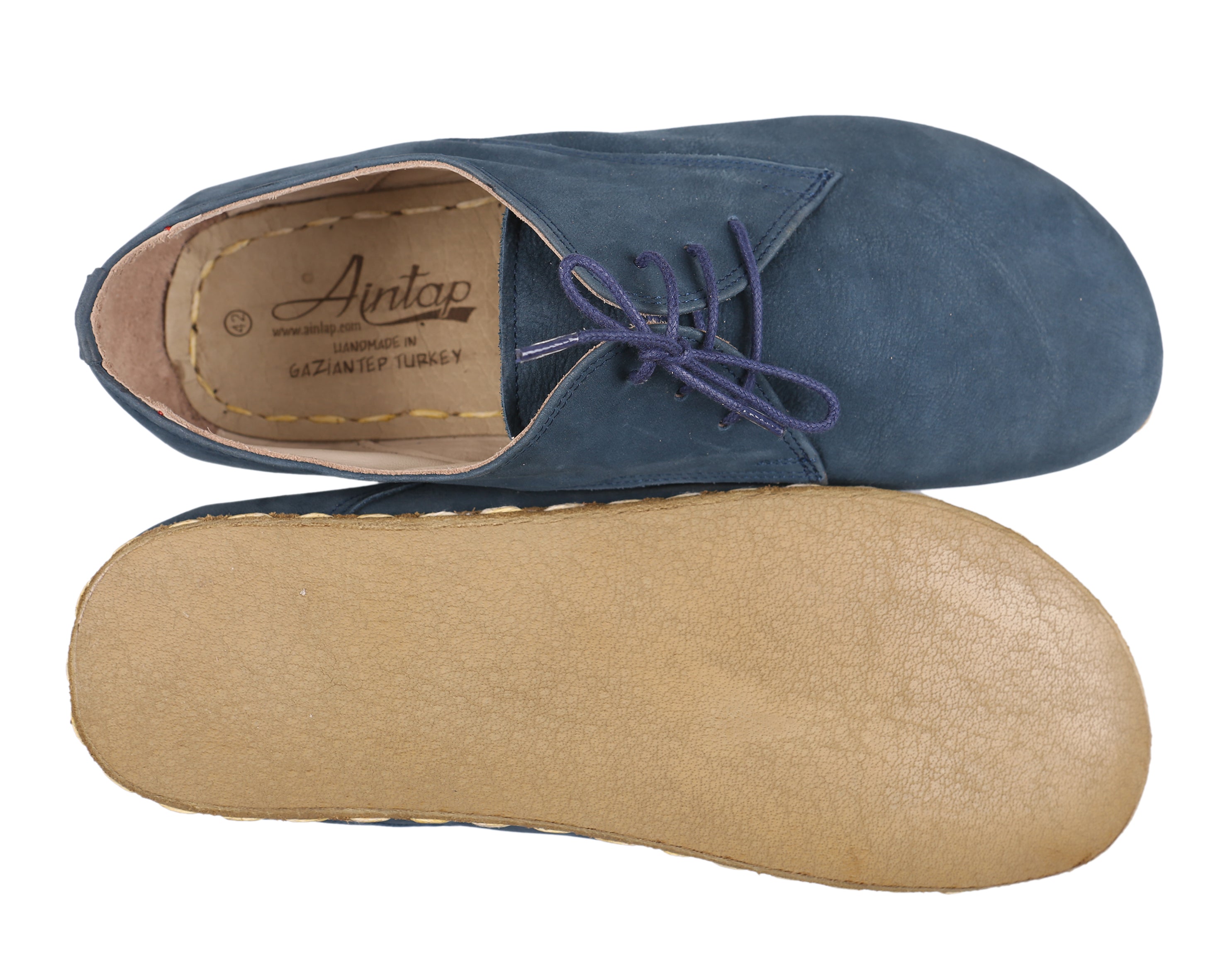 Jeans Oxford Wide Barefoot Nubuck Leather Handmade Sport Shoes 