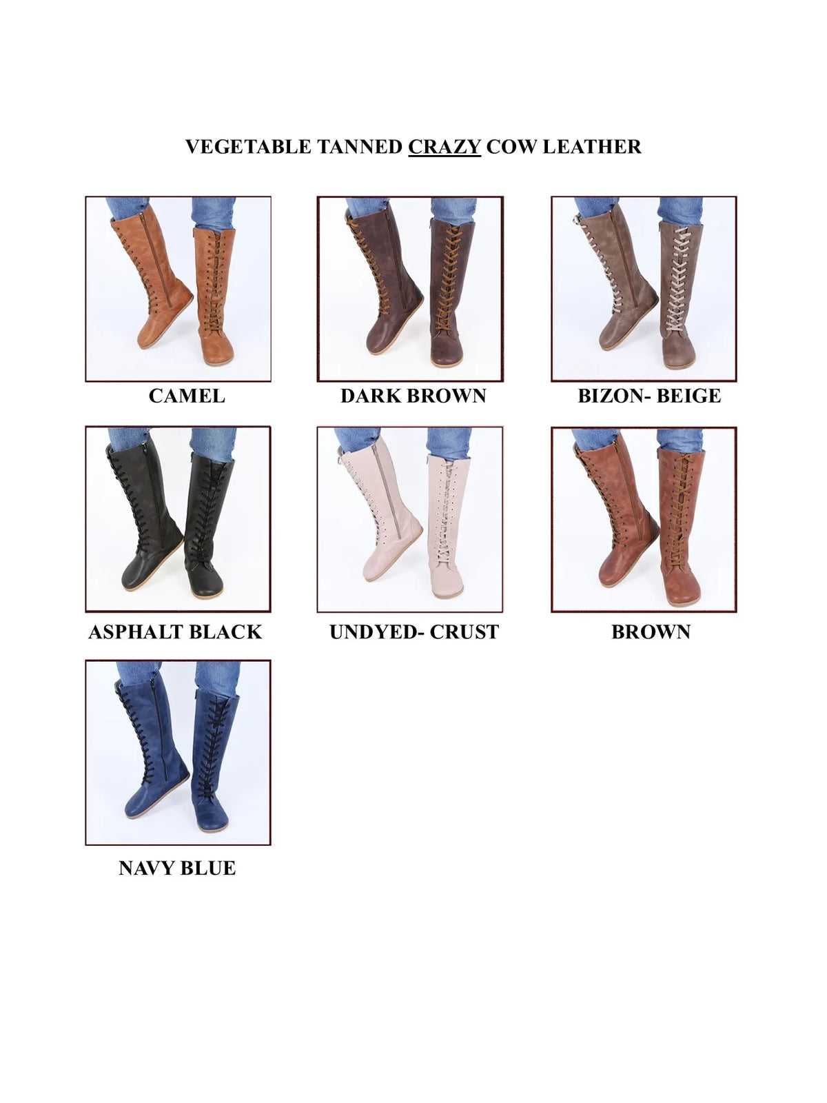 Crazy Barefoot Lace Knee Boots  Shoes – Eva Outsole – Black