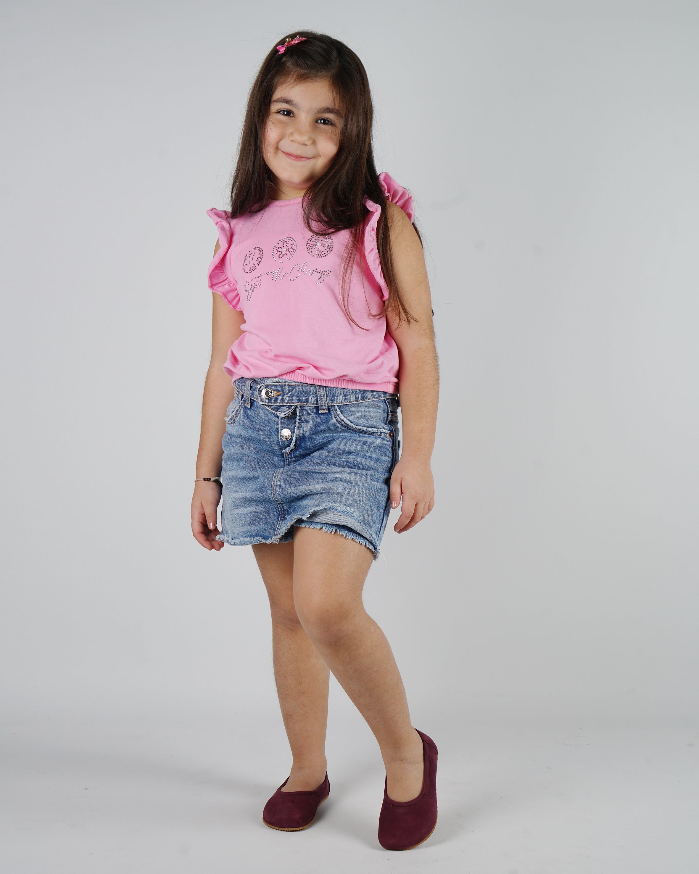 Burgundy Kids Flat Ballet Wide Barefoot Shoes Nubuck Leather Handmade Leather & Rubber Sole 