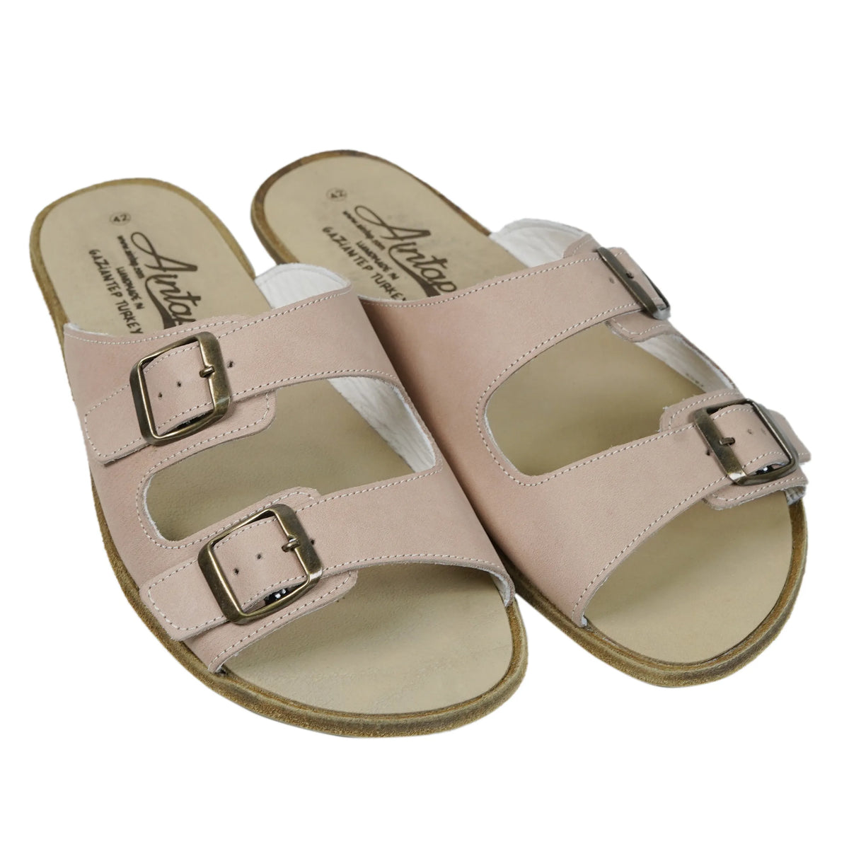 Crazy Barefoot Double Strap Sandals Shoes – Classic Sole — Leather Sole – Undyed Crust