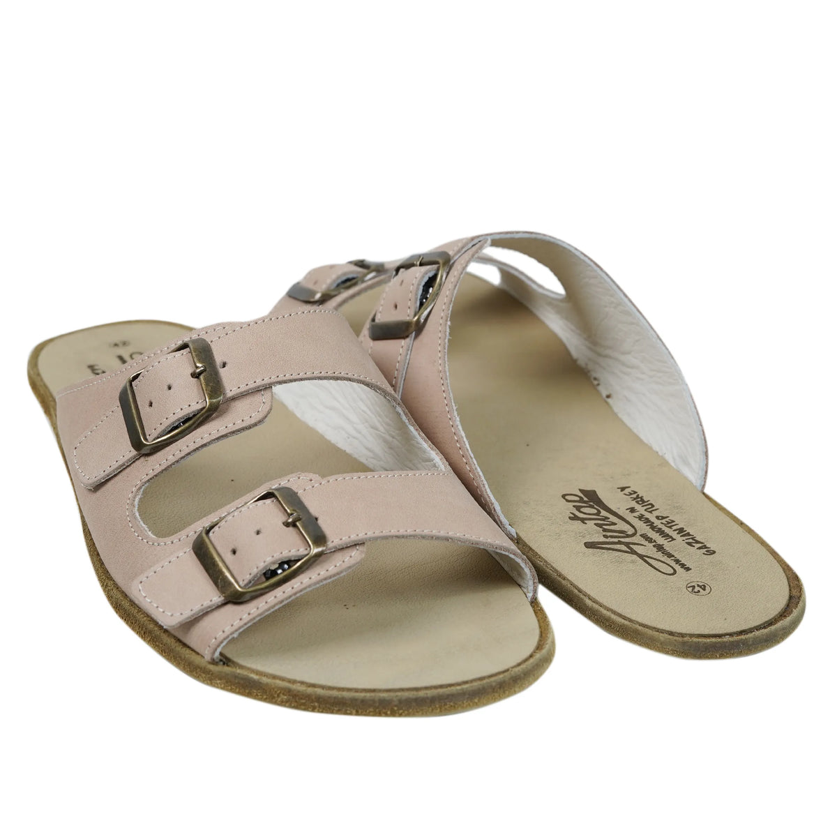 Crazy Barefoot Double Strap Sandals Shoes – Classic Sole — Leather Sole – Undyed Crust