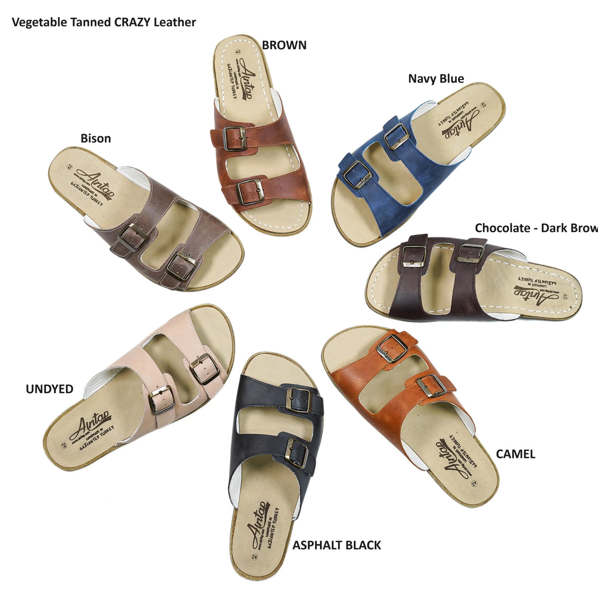 Crazy Barefoot Double Strap Sandals Shoes – Classic Sole — Leather Sole – Brown