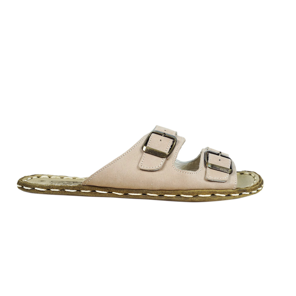 Crazy Barefoot Double Strap Sandals Shoes — Leather Sole – Undyed Crust