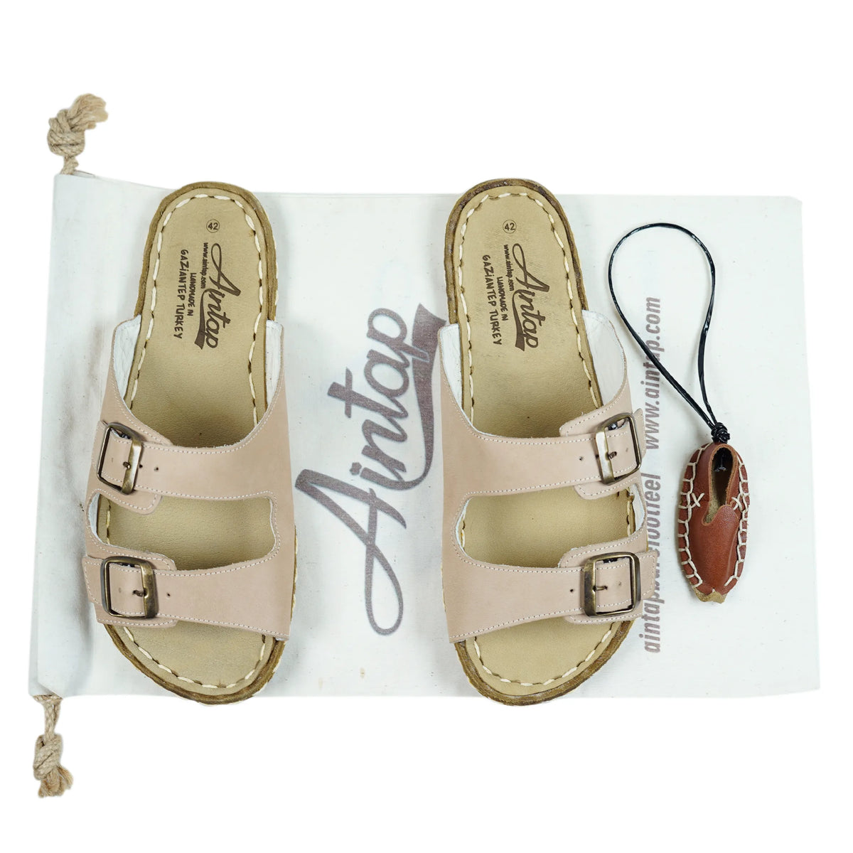 Crazy Barefoot Double Strap Sandals Shoes — Leather Sole – Undyed Crust