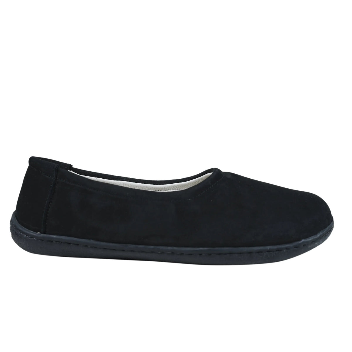 Nubuck Barefoot Ballet Shoes – 6 mm Rubber Sole – Black