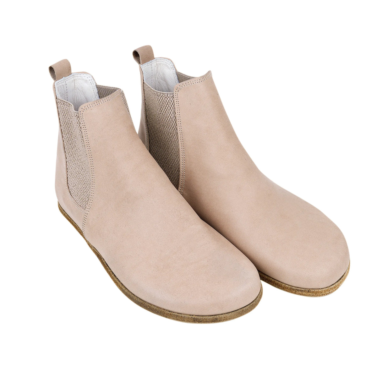 Crazy Barefoot Chelsea Boots Shoes – Classic Sole — Leather Sole – Undyed Crust