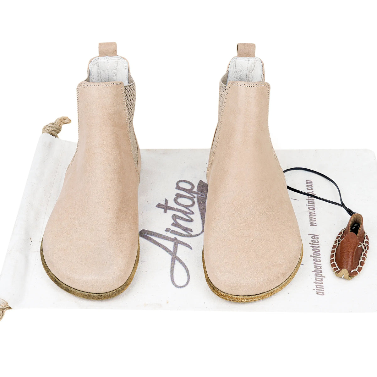 Crazy Barefoot Chelsea Boots Shoes – Classic Sole — Leather Sole – Undyed Crust