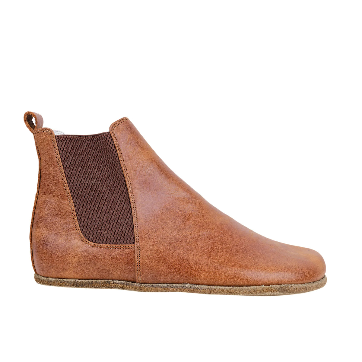 Crazy Barefoot Chelsea Boots Shoes – Classic Sole — Leather Sole – Honey Camel