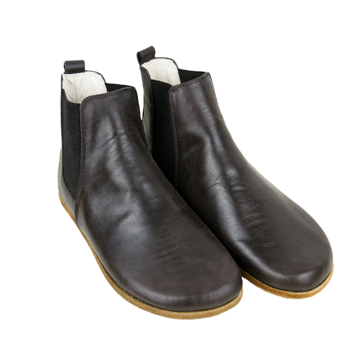 Crazy Barefoot Chelsea Boots Shoes – Classic Sole — Leather Sole – Black