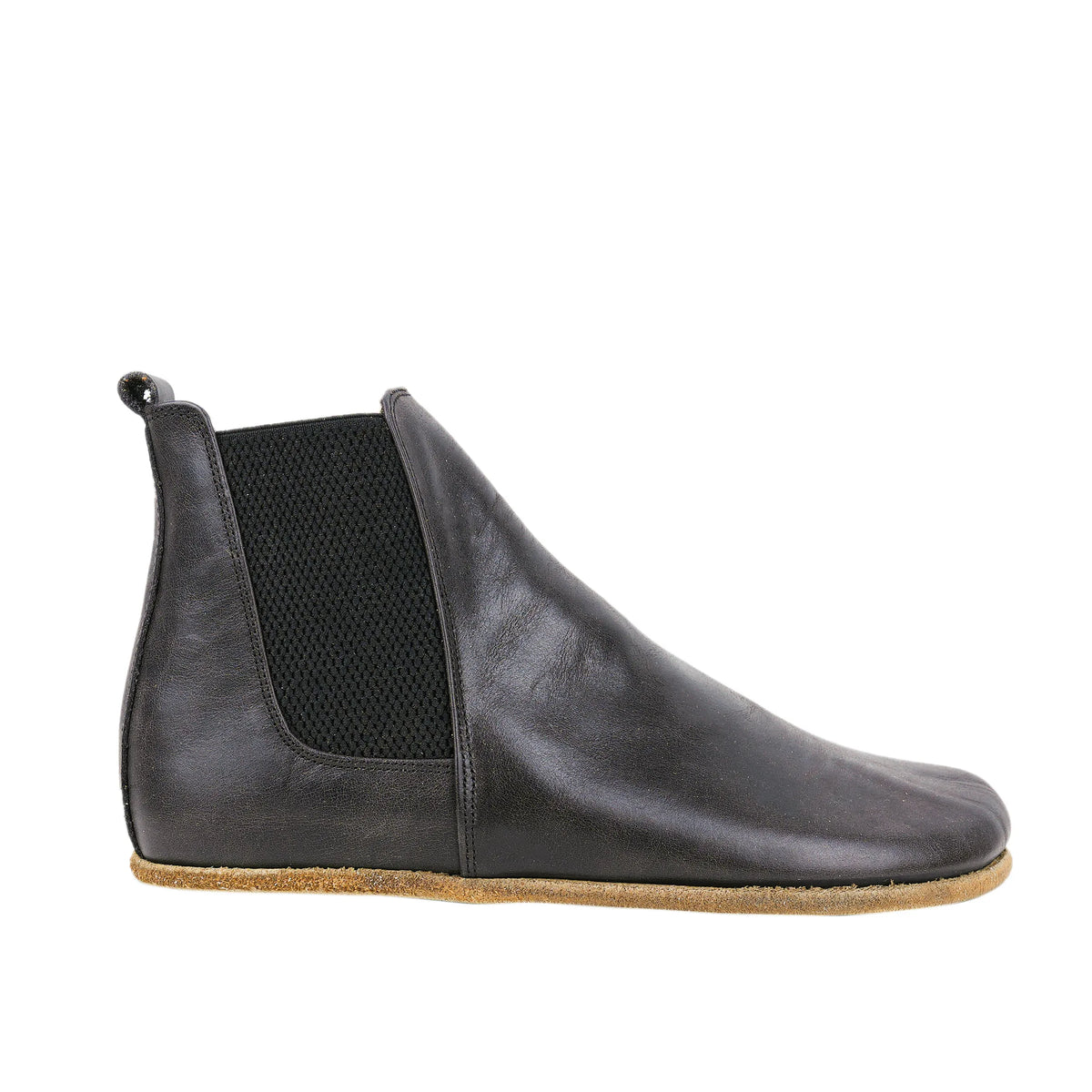 Crazy Barefoot Chelsea Boots Shoes – Classic Sole — Leather Sole – Black