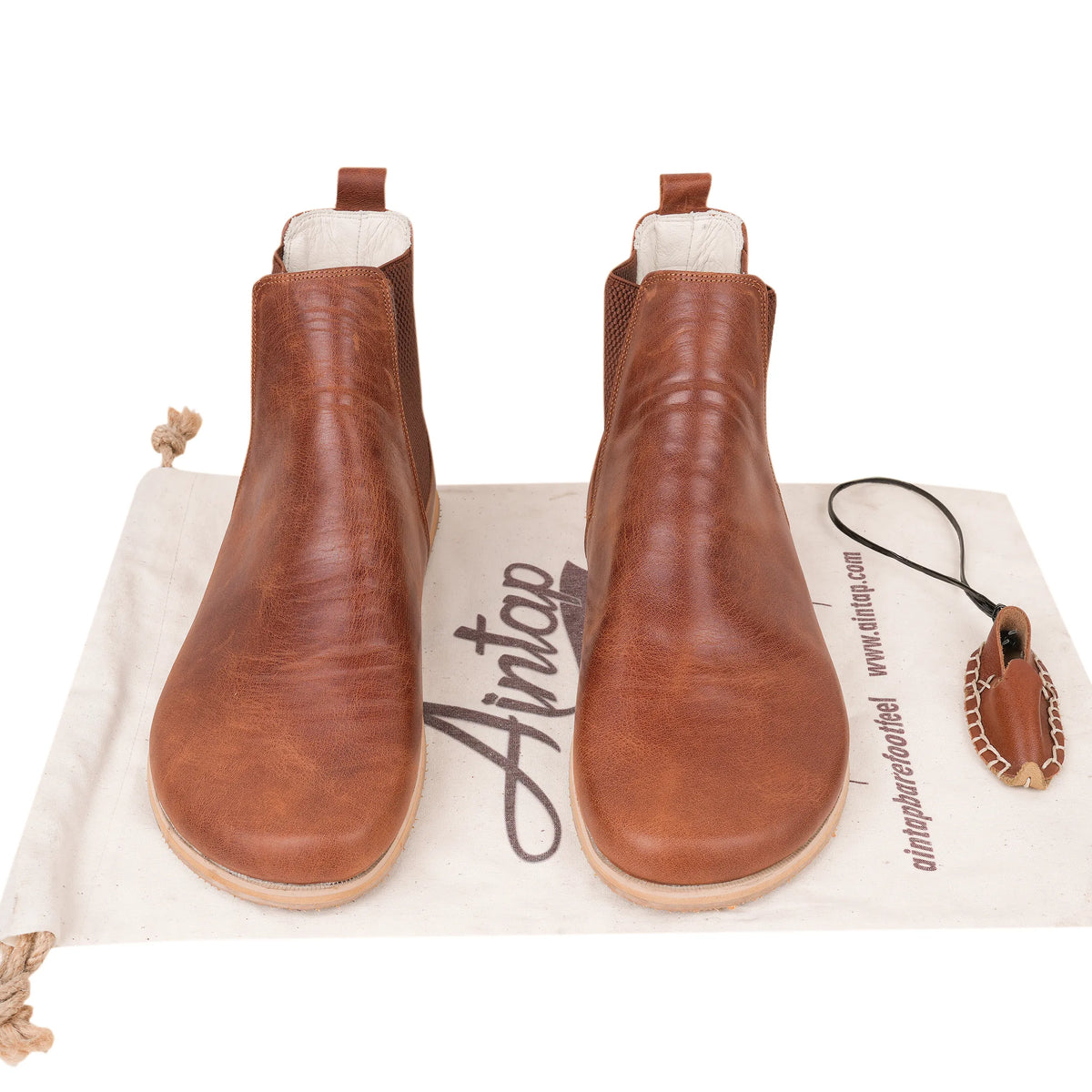 Crazy Barefoot Chelsea Boots Shoes – Eva Outsole – Brown
