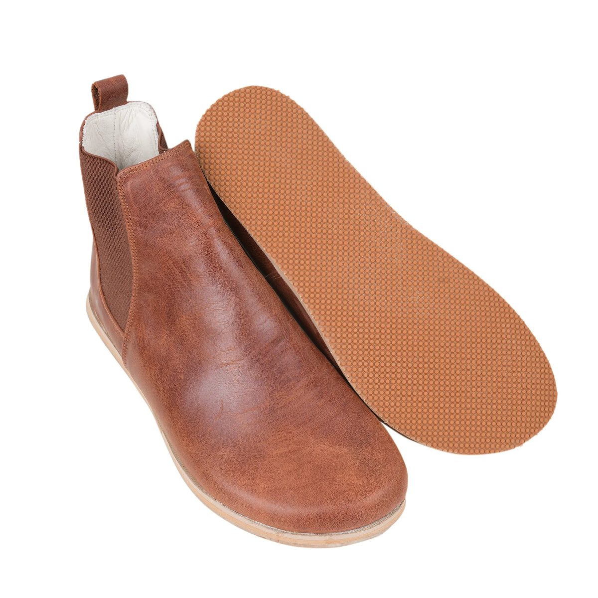 Crazy Barefoot Chelsea Boots Shoes – Eva Outsole – Brown