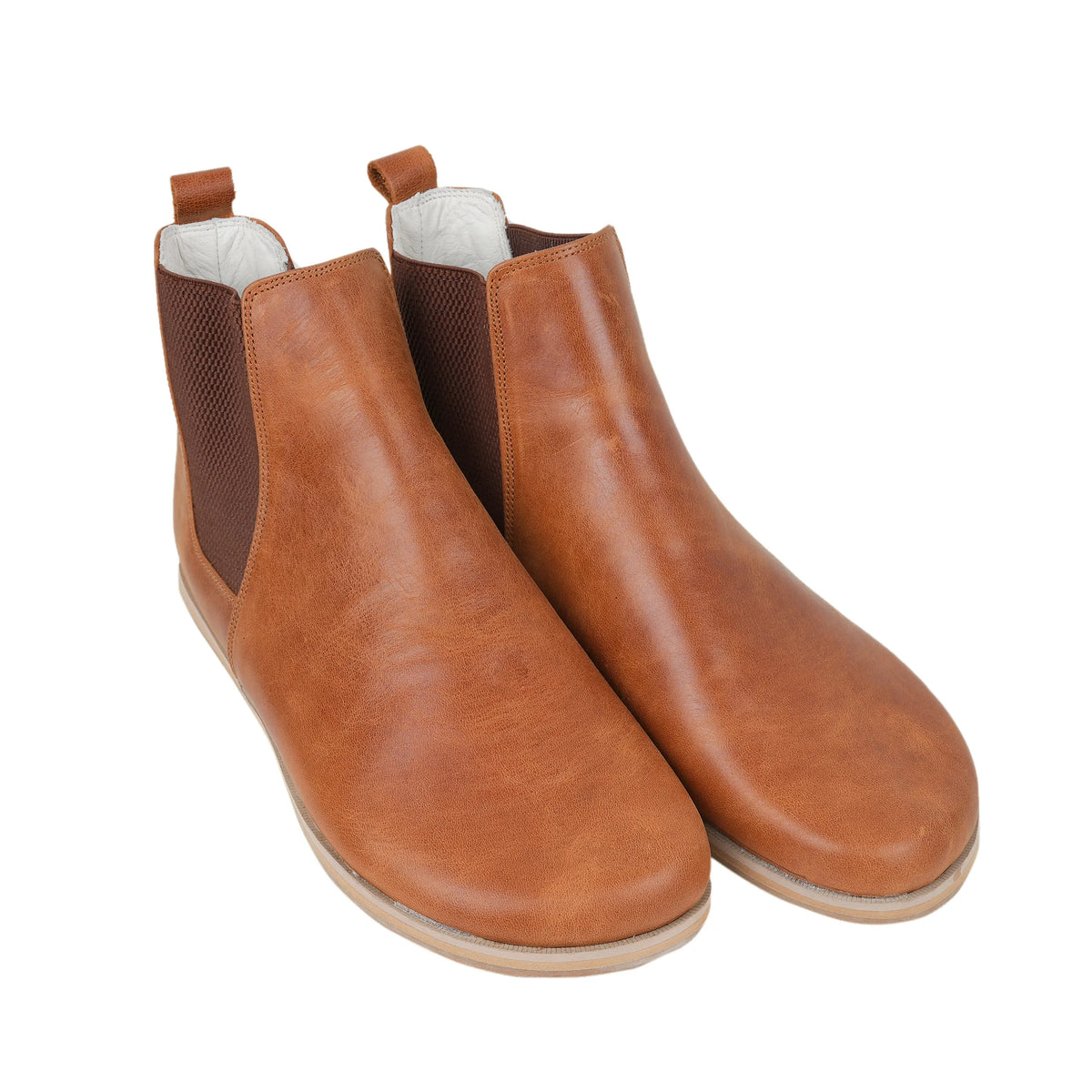 Crazy Barefoot Chelsea Boots Shoes – Eva Outsole – Honey Camel