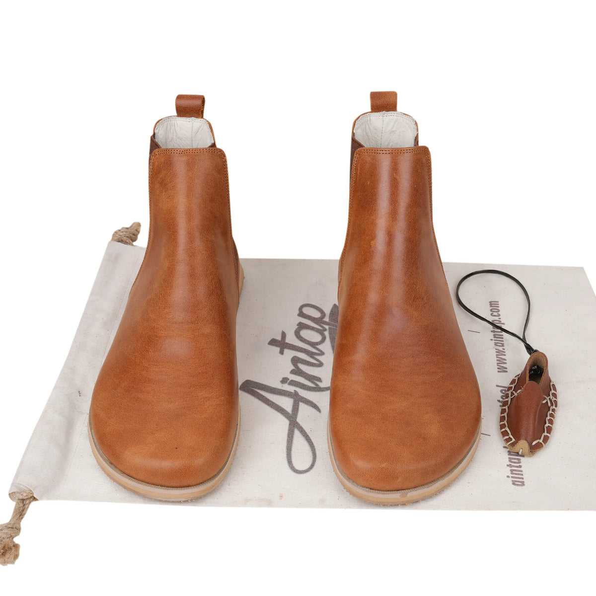 Crazy Barefoot Chelsea Boots Shoes – Eva Outsole – Honey Camel