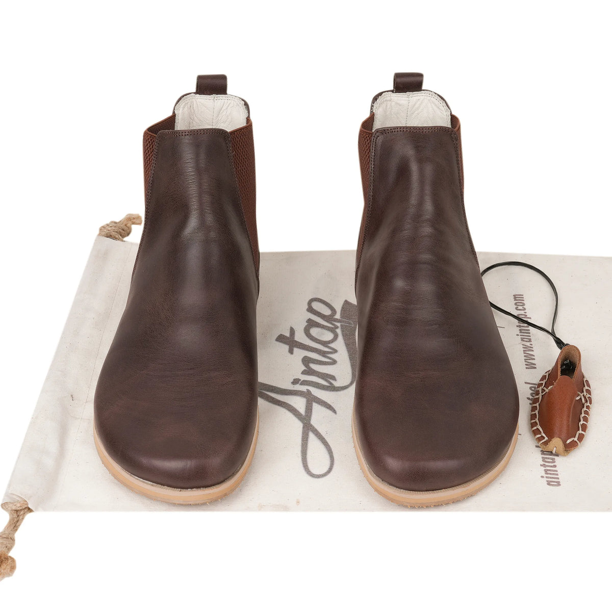 Crazy Barefoot Chelsea Boots Shoes – Eva Outsole – Dark Brown