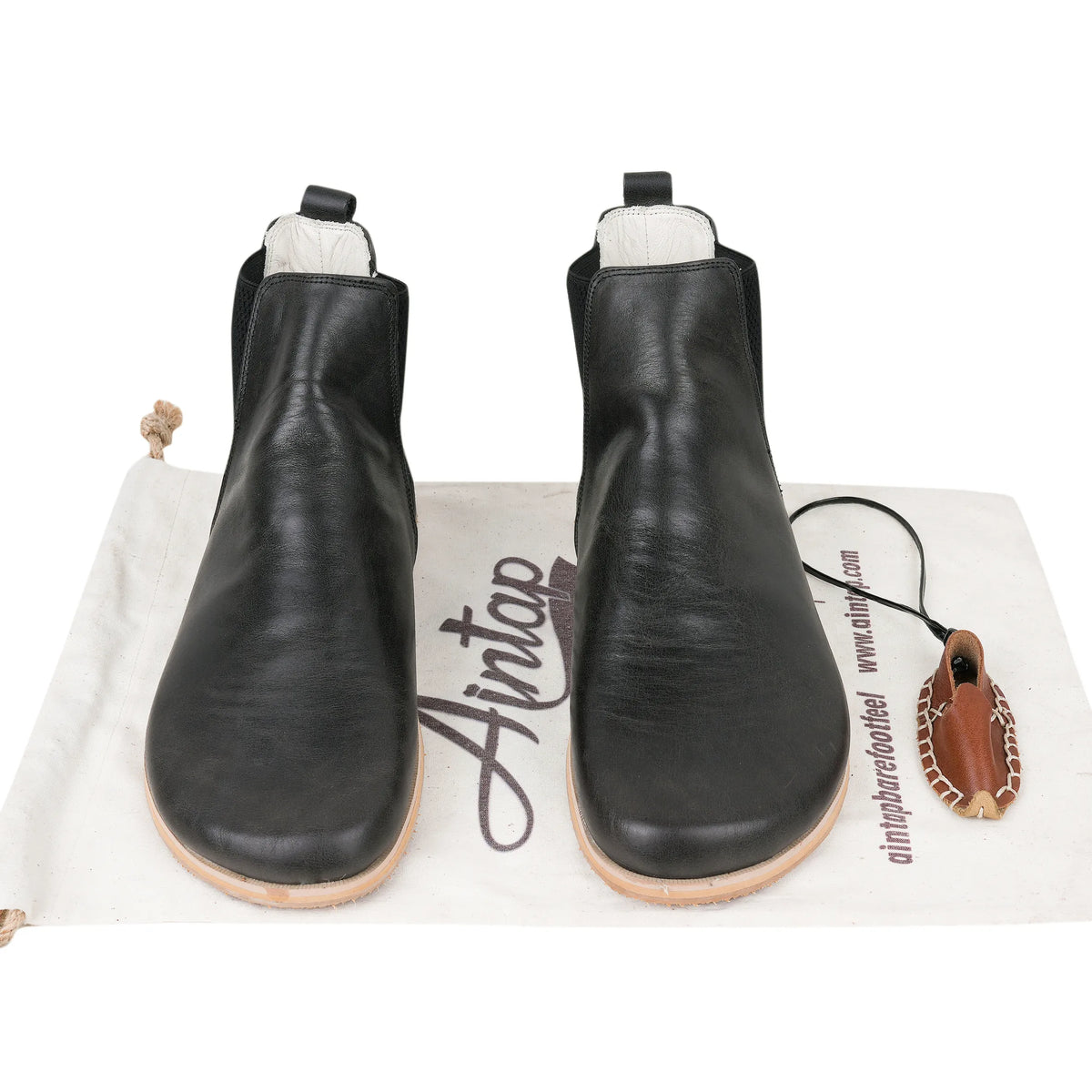 Crazy Barefoot Chelsea Boots Shoes – Eva Outsole – Black