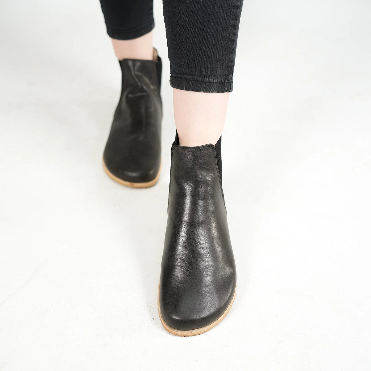Crazy Barefoot Chelsea Boots Shoes – Eva Outsole – Black