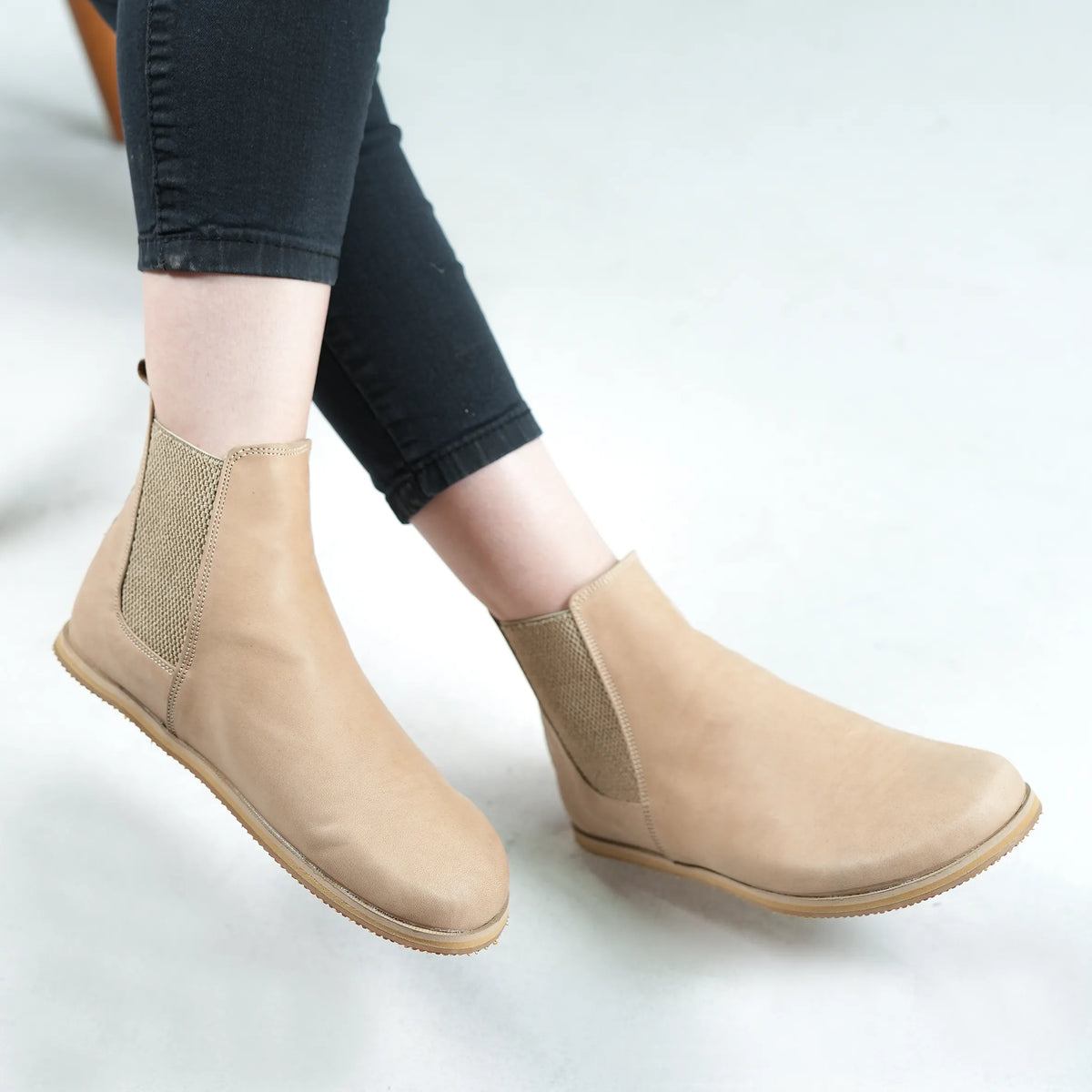 Crazy Barefoot Chelsea Boots Shoes – Eva Outsole – Undyed Crust