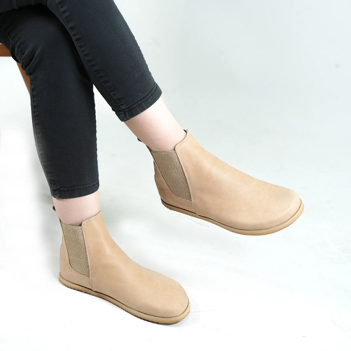 Crazy Barefoot Chelsea Boots Shoes – Eva Outsole – Undyed Crust