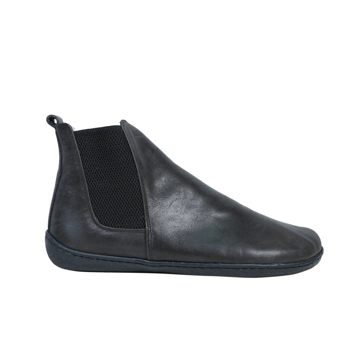 Crazy Barefoot Chelsea Boots Shoes – 6mm Rubber Sole – Black