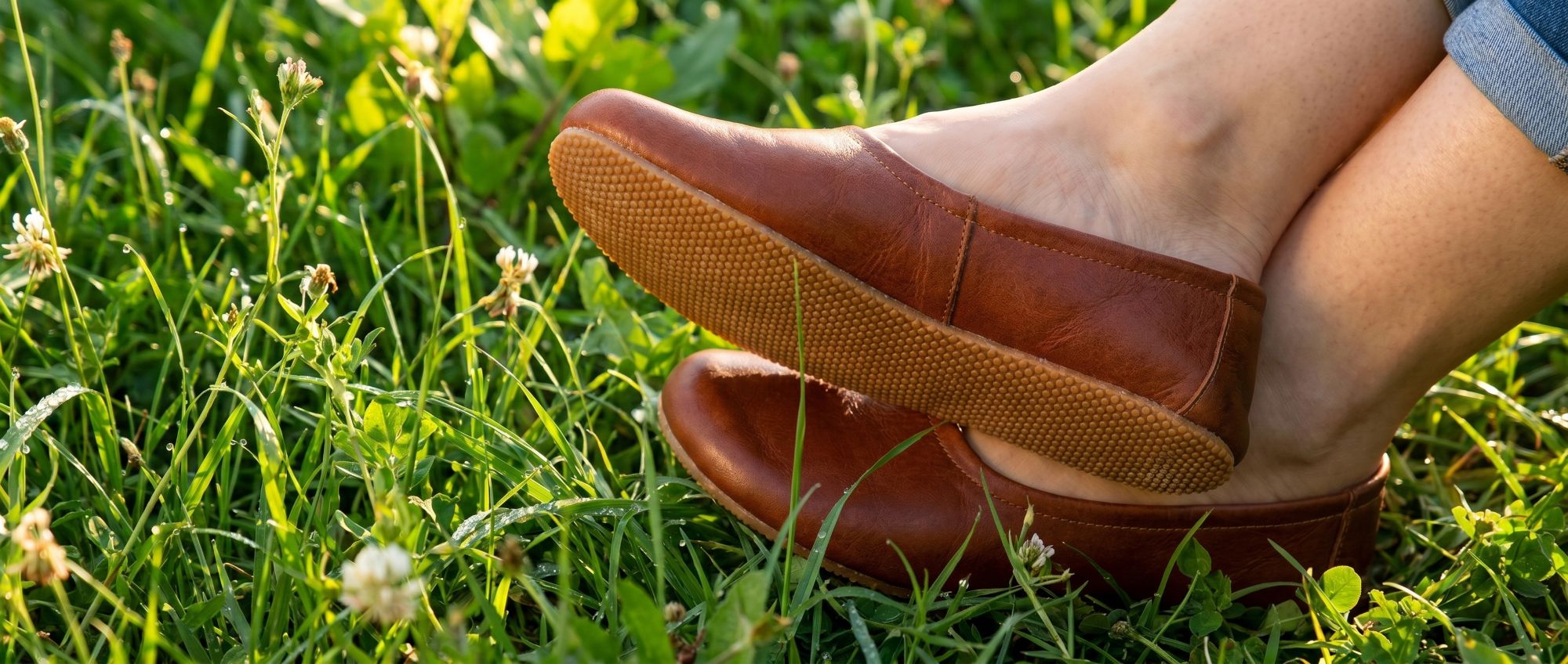 Handmade natural-leather barefoot shoes