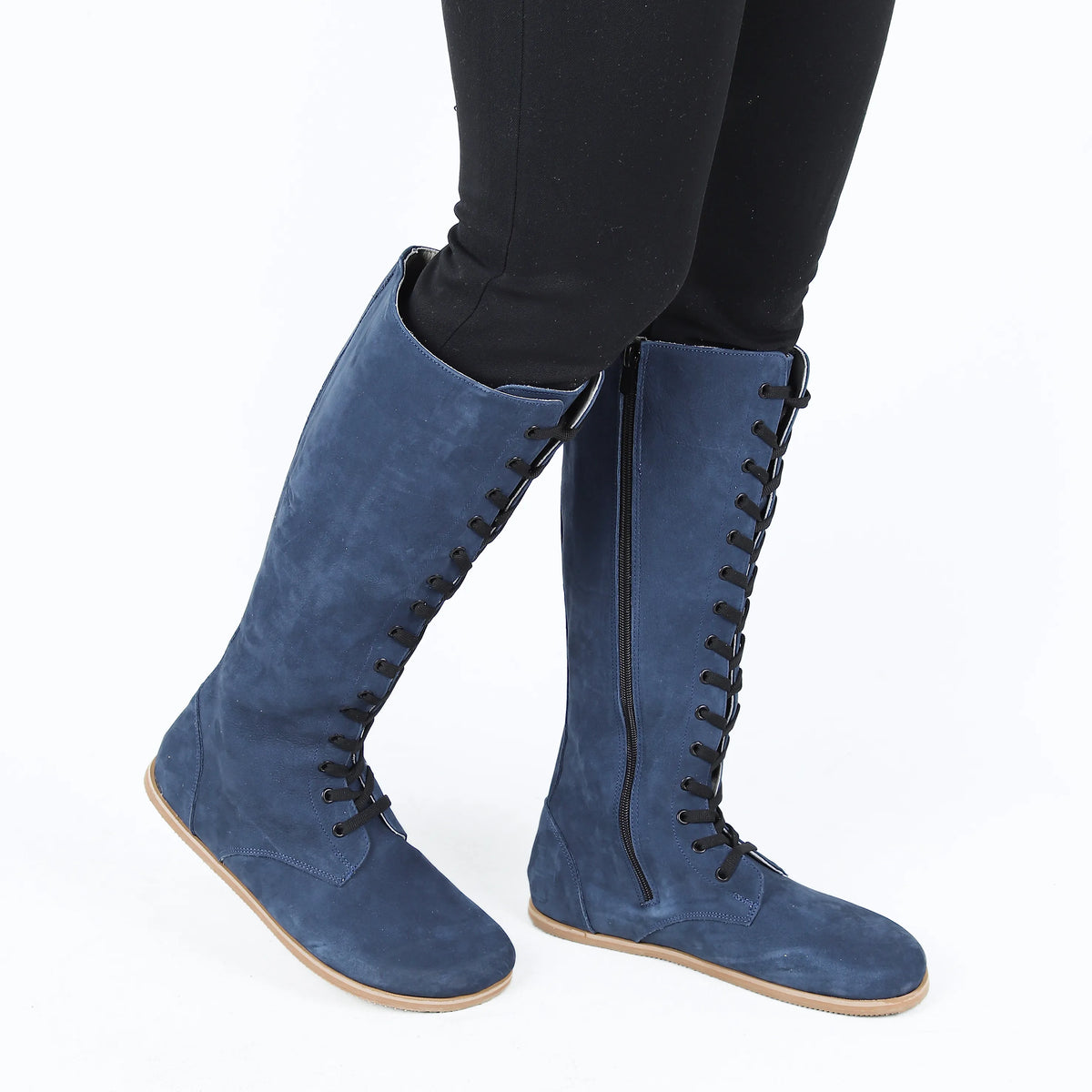 Nubuck Barefoot Laces Knee Boots Shoes – Eva Outsole – Jeans