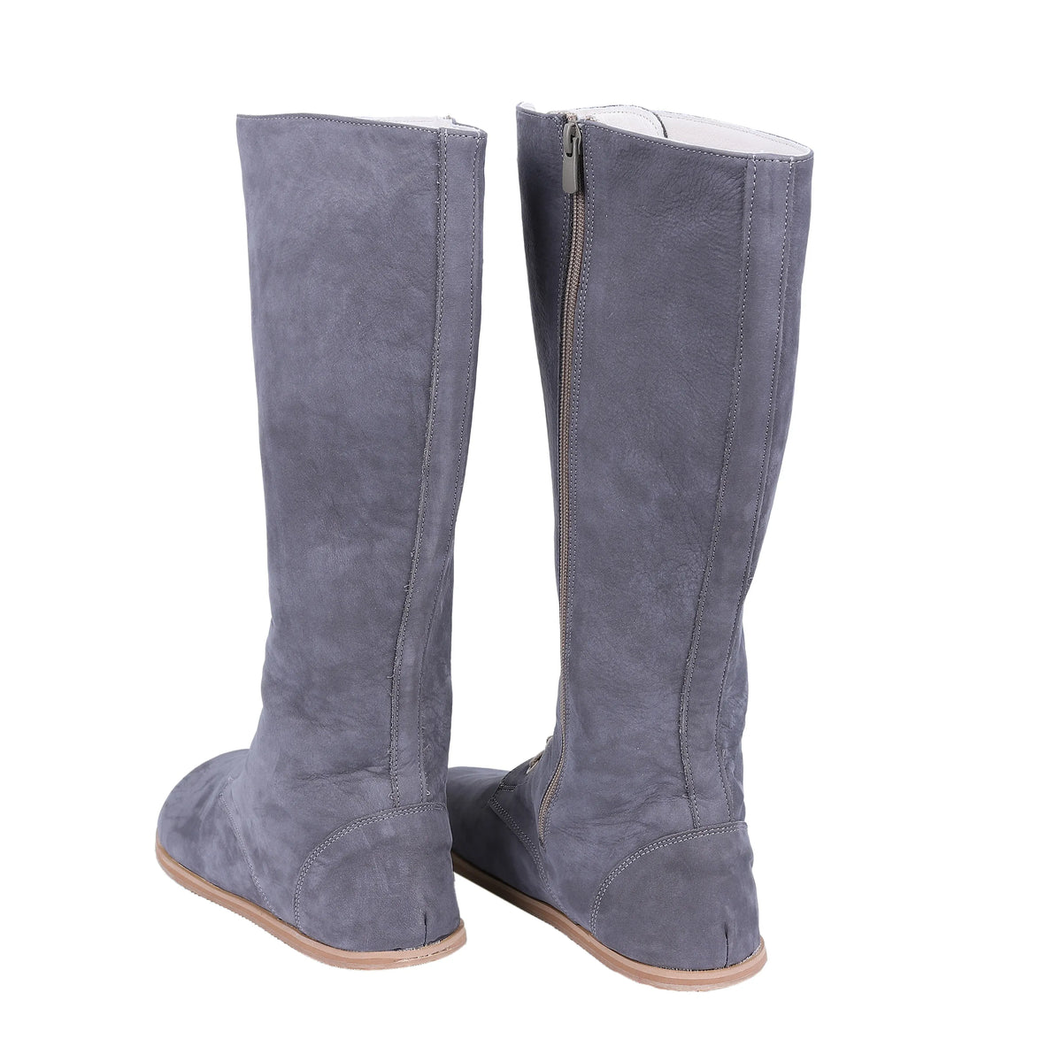 Nubuck Barefoot Laces Knee Boots Shoes – Eva Outsole – Gray