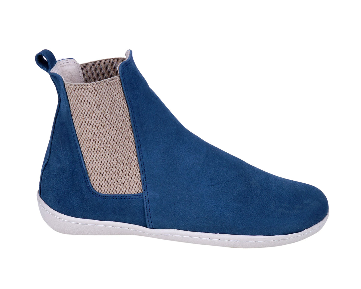 Nubuck Barefoot Chelsea Boots Shoes – 6mm Rubber Sole – Jeans